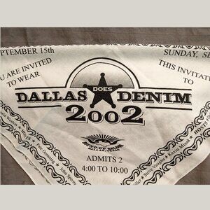 Collectible LGBT Bandanna: Dallas Does Denim Dance at Round-up Saloon, Dallas TX